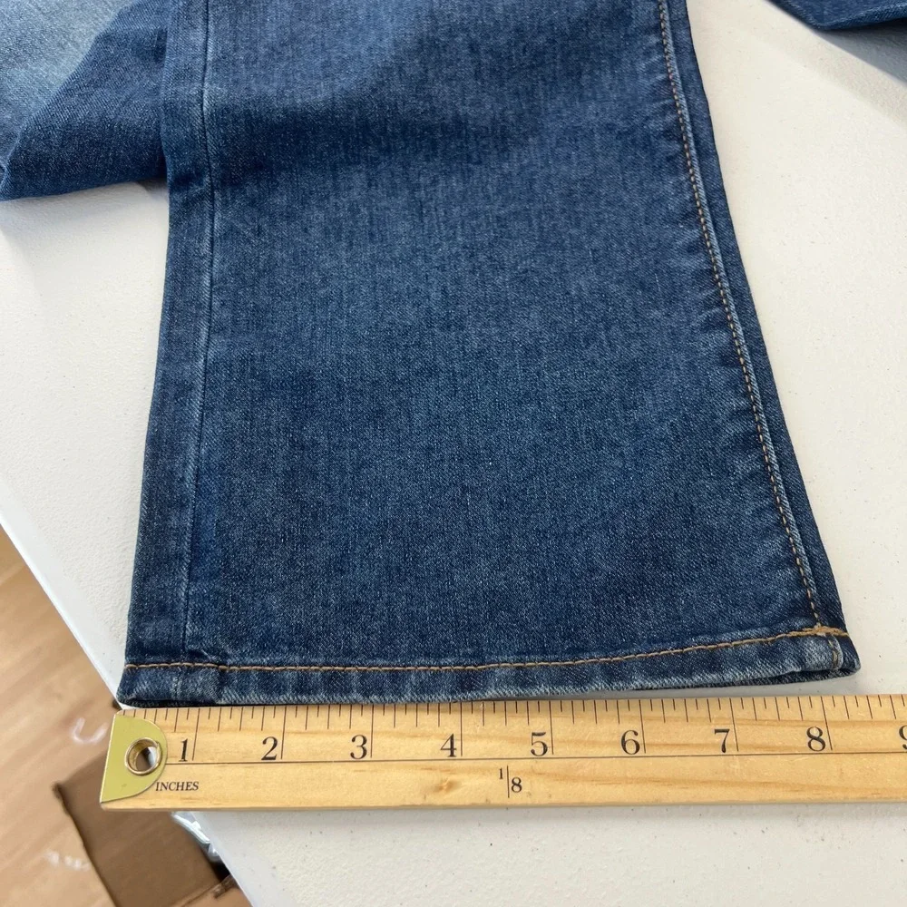Old Navy Wow Straight Non Stretch Jeans Boys 16 Plus Blue Dark Wash Denim Cotton
